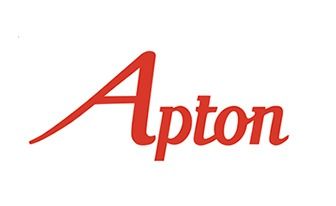 Red stylized “Apton” logo on a white background