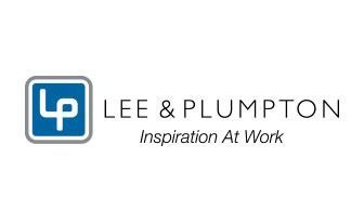 Lee & Plumpton logo with blue LP icon and tagline “Inspiration At Work”