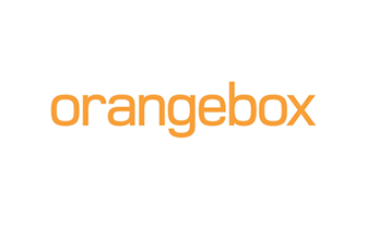Orangebox logo in orange lowercase text on a white background