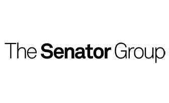 Logo reading “The Senator Group” in black text on a white background