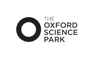 The Oxford Science Park logo with a black ring and gray text on a white background