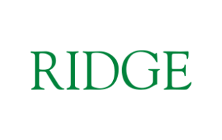 Green “RIDGE” text on a white background
