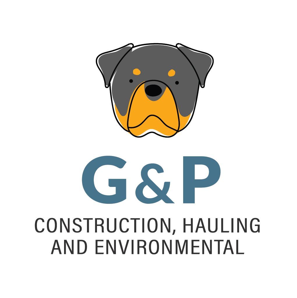 A logo for a construction , hauling and environmental company.