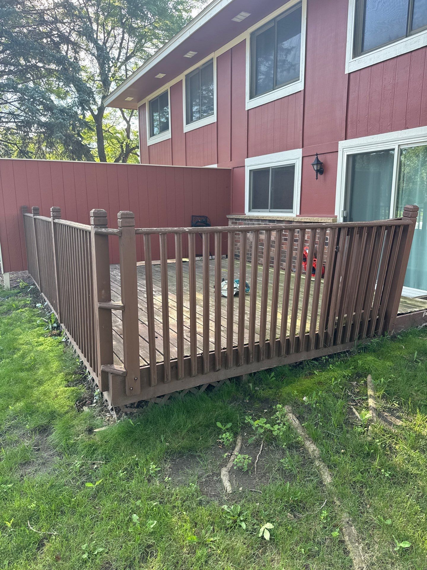 Before Wooden outdoor deck