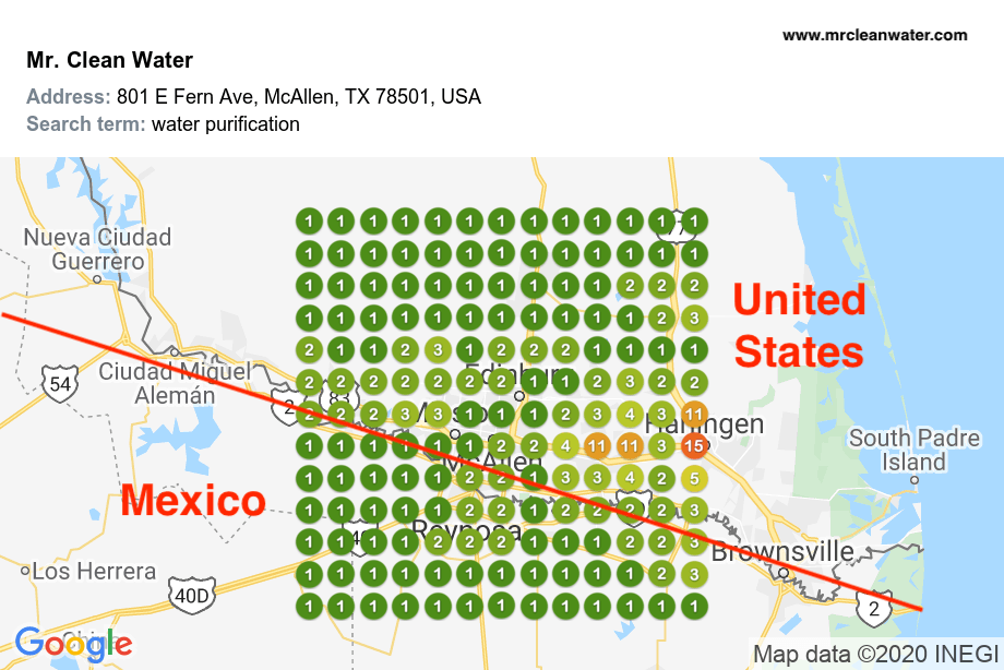 A map of mexico and the united states after seo rankings