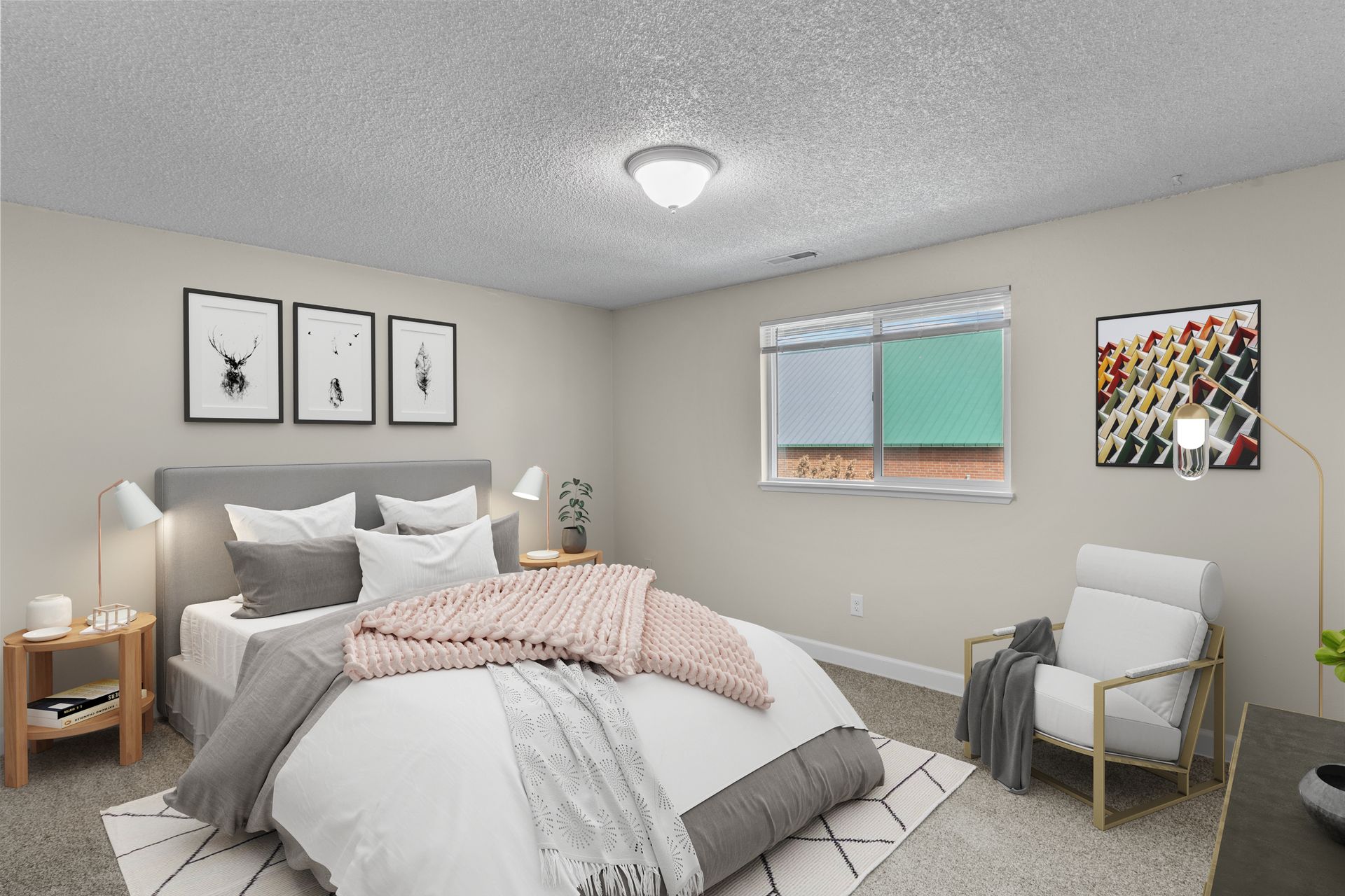 Large bedroom with ample closet space
