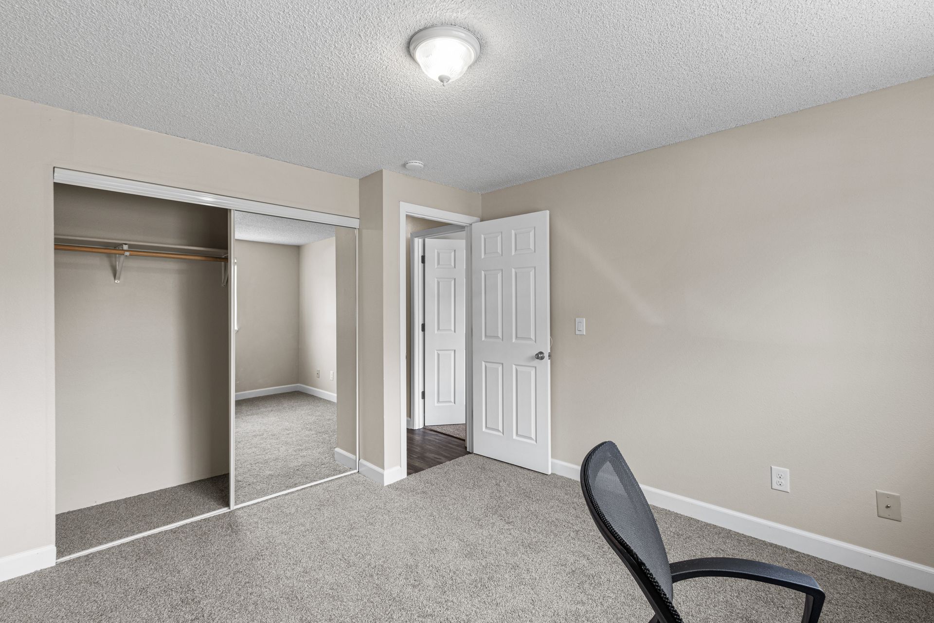 Large bedroom with ample closet space