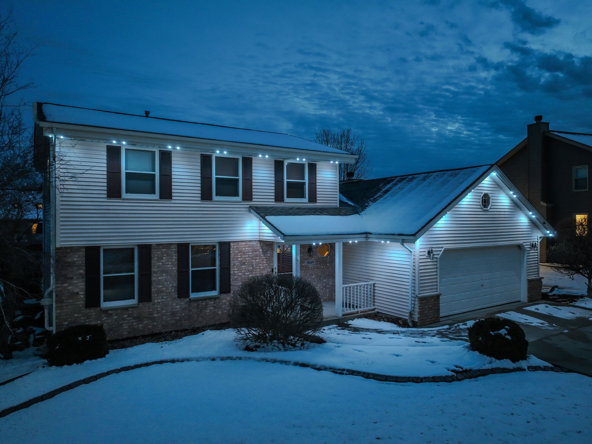 Blue and Green Lights - Hartford, WI - Brew City Trim Light