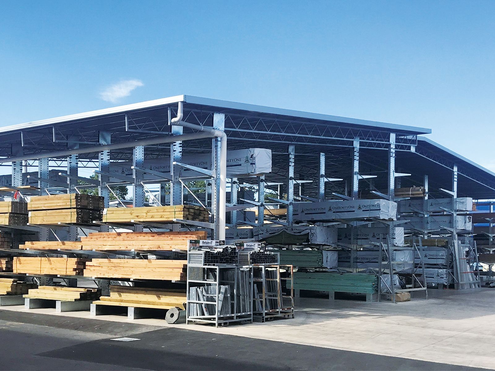 A warehouse filled with lots of different types of metal.