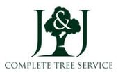 J&J Complete Tree Service logo with green tree and dark lettering