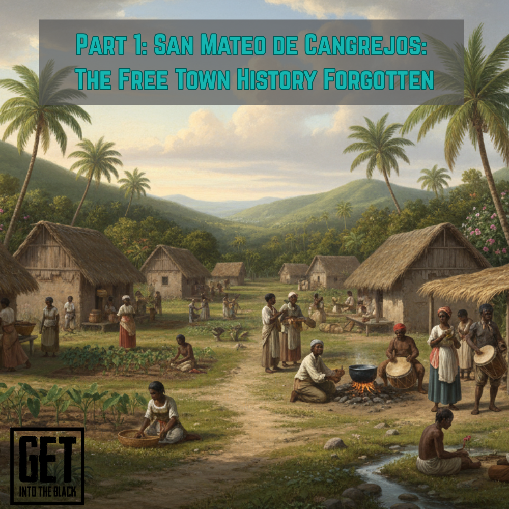 Artistic depiction of daily life in San Mateo de Cangrejos, a 1600s free Black community in Puerto R