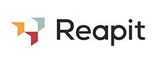 Reapit logo: A stylized square shape with colored elements (orange, red, blue, white) next to the word 