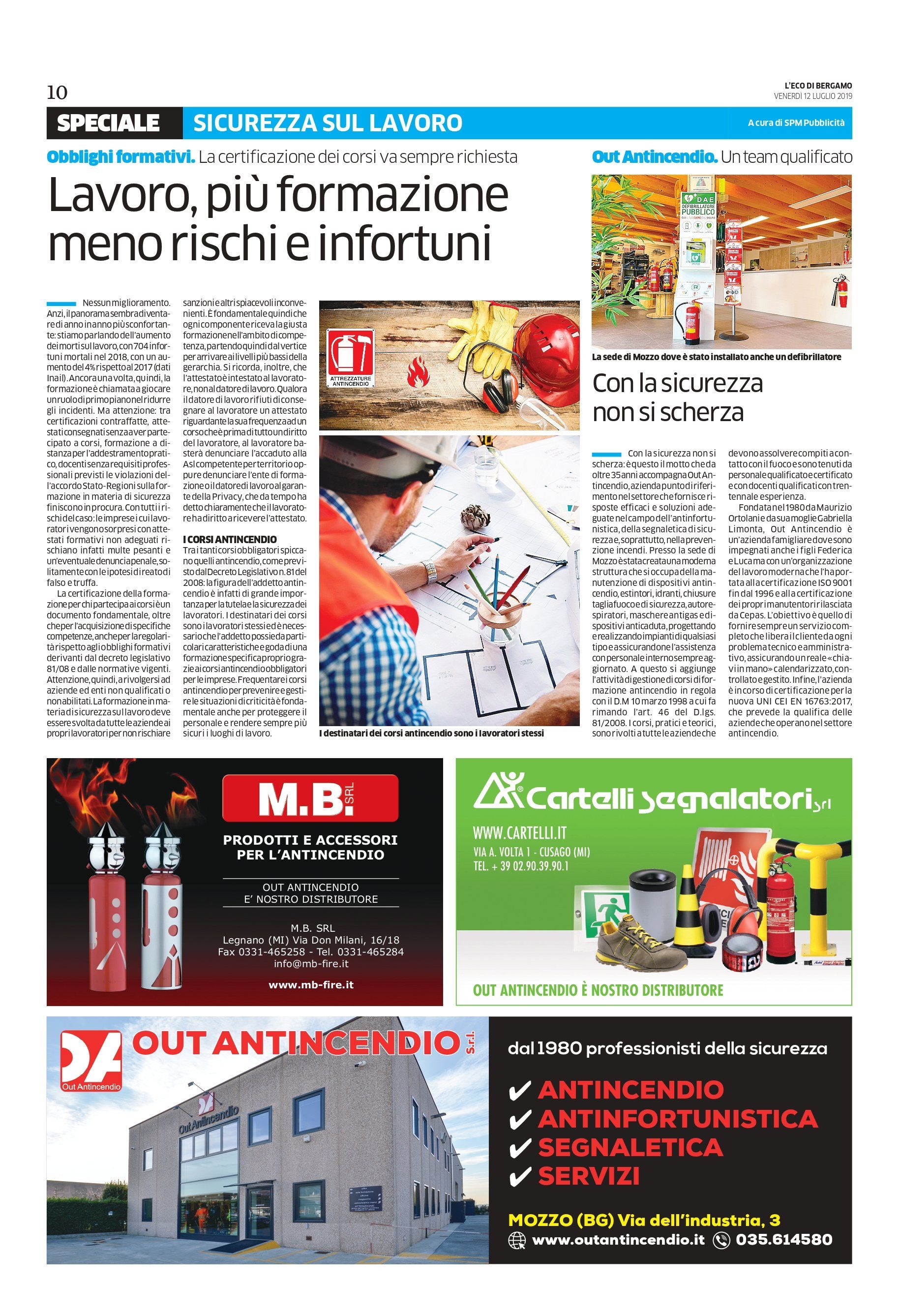 out antincendio mozzo