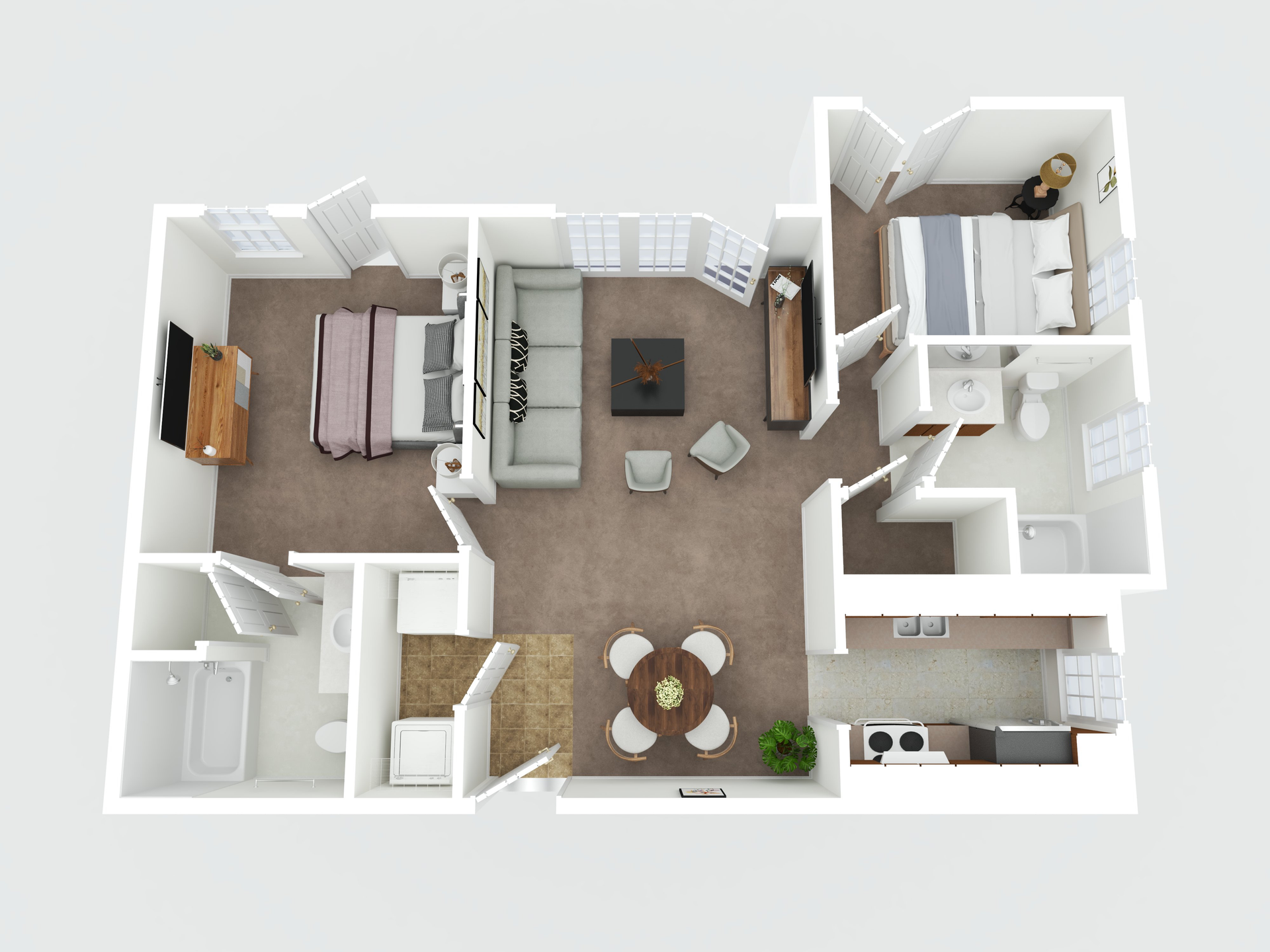 2 Bedroom Floor Plan