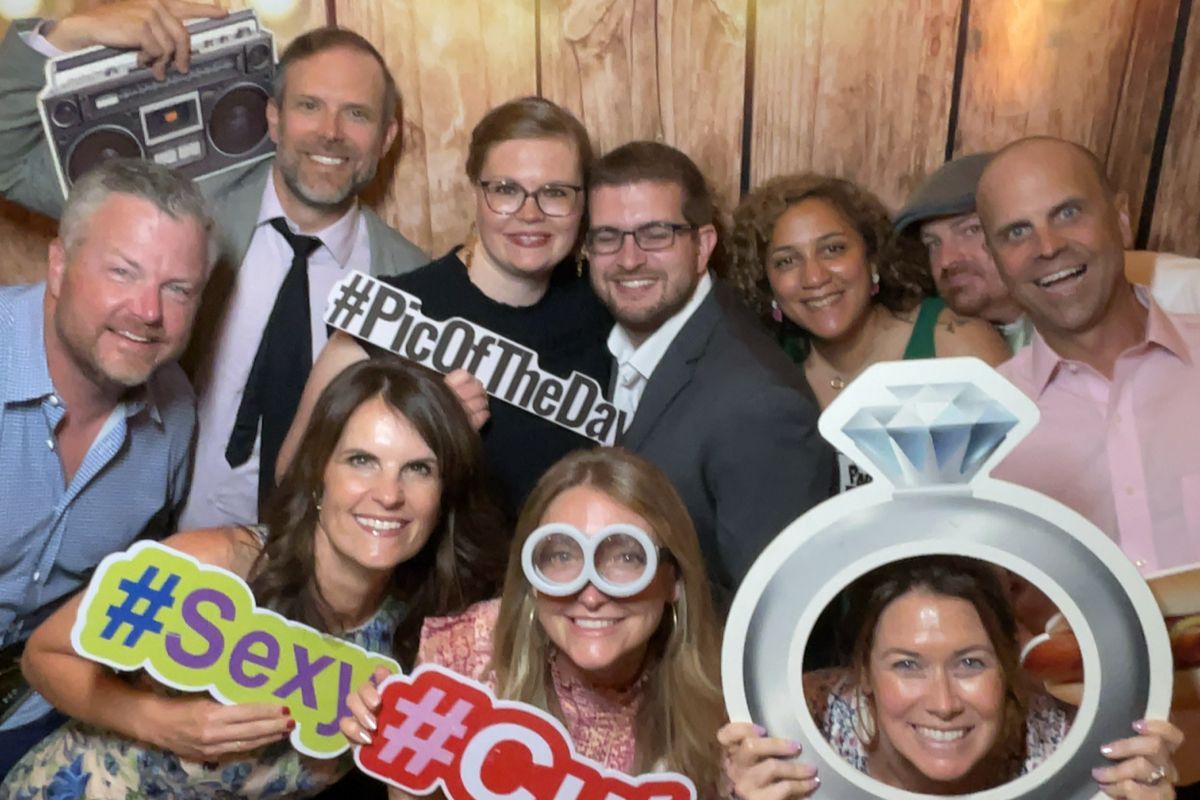 wedding photo booth at the bucks club