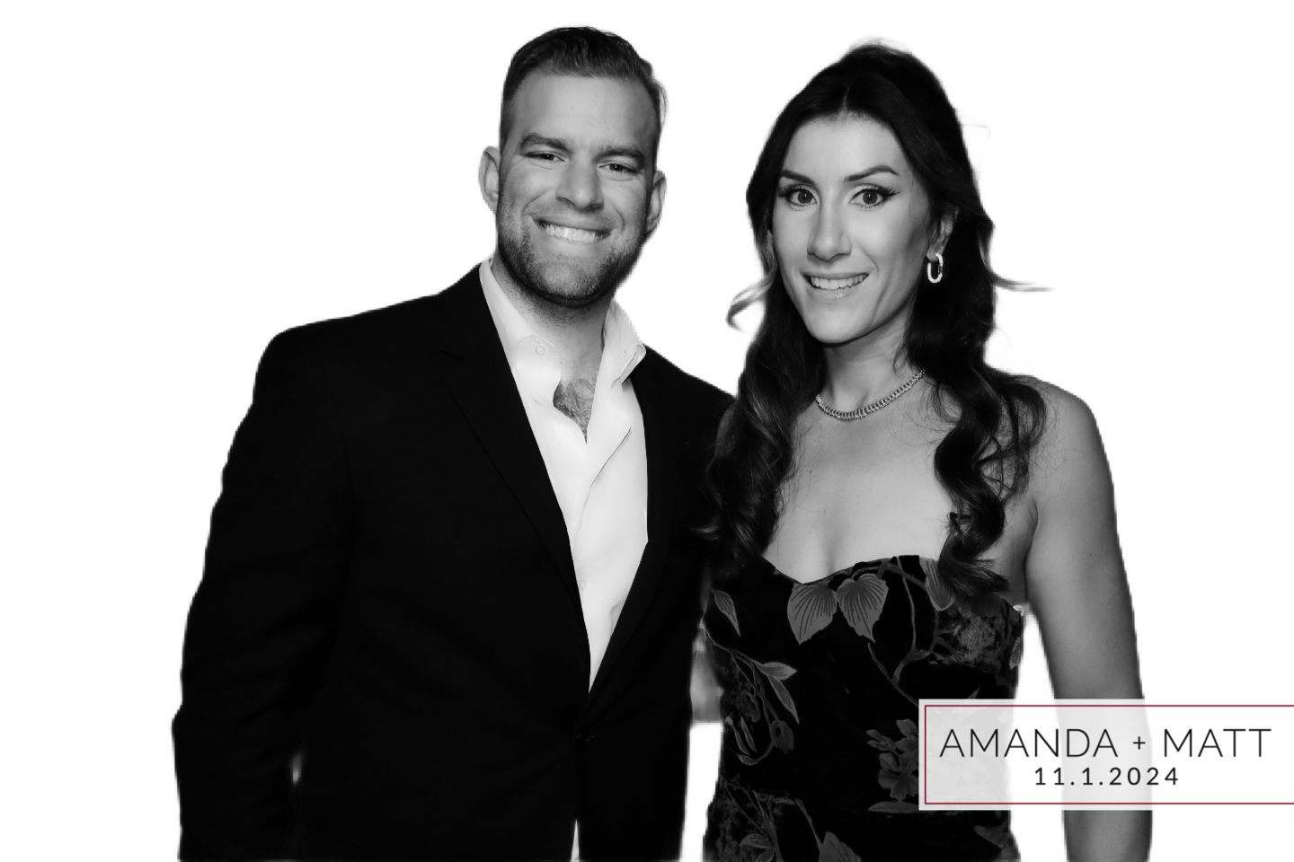 guests in glam photo booth photo at wedding in philadelphia