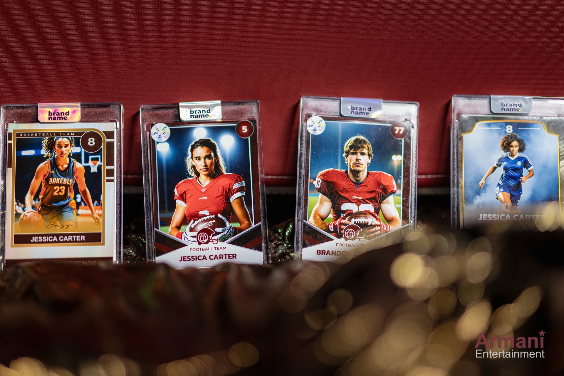 Custom trading card photo booth prints