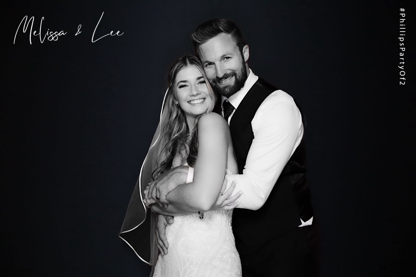Glam Photo Booth With Bride and Groom in Ottsville PA
