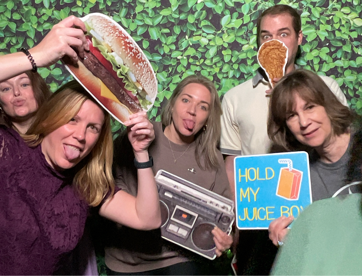 guests with props in lafayette hill pa photo booth
