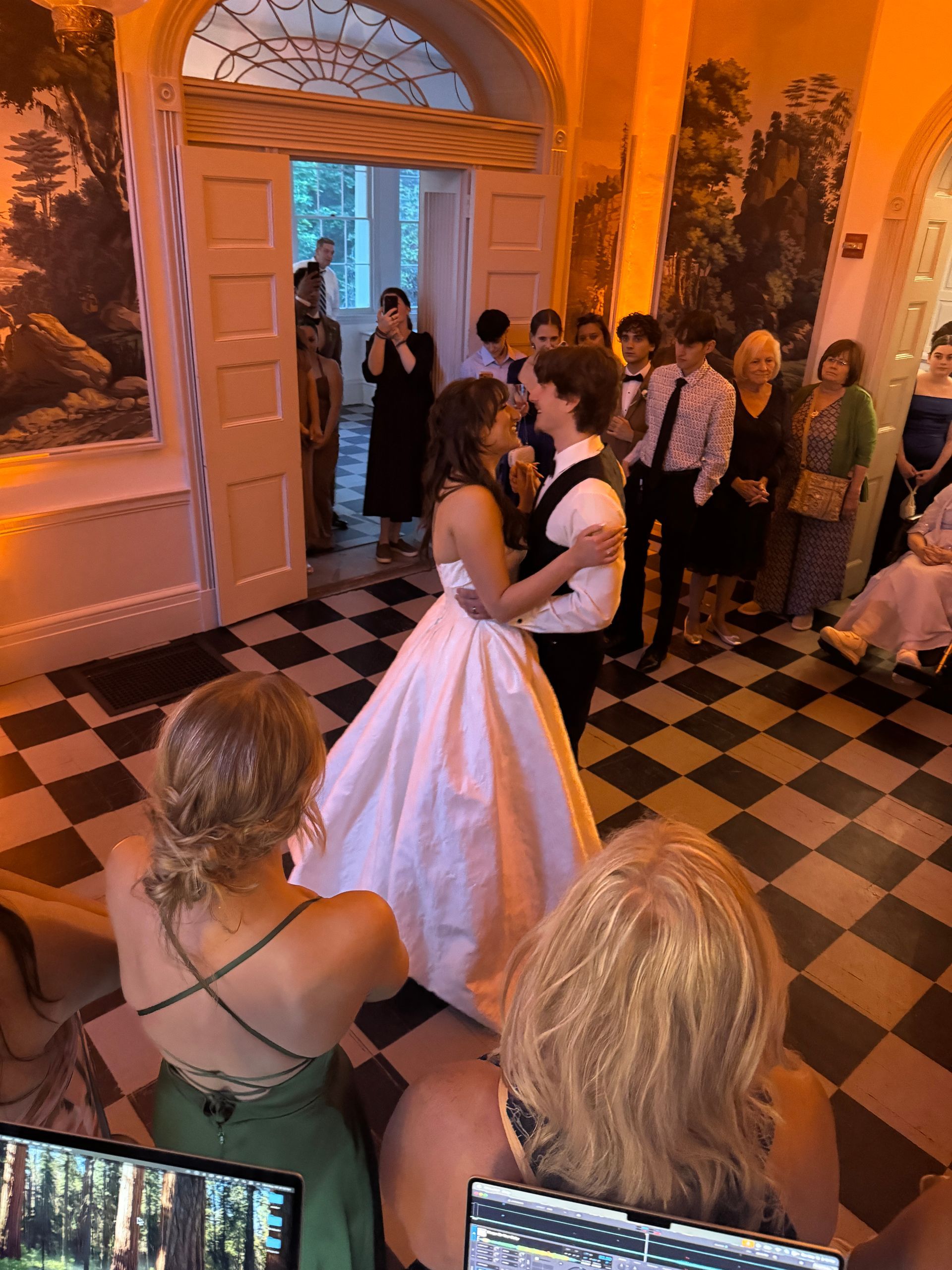 weddingfirst dance at highlands mansion and gardens in fot washington pa