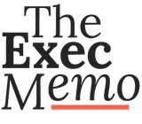 The Exec Memo: Black text logo with