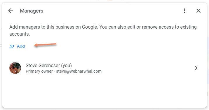 Adding an account to your Google Business Profile - Add Adding an account to your Google Business Profile - Add