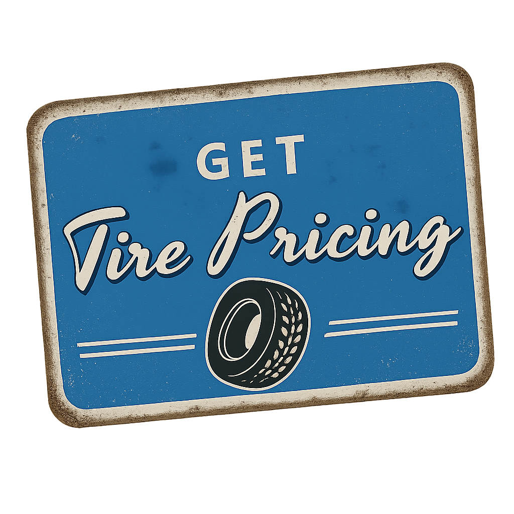 A blue, rectangular sign with a distressed border that says 