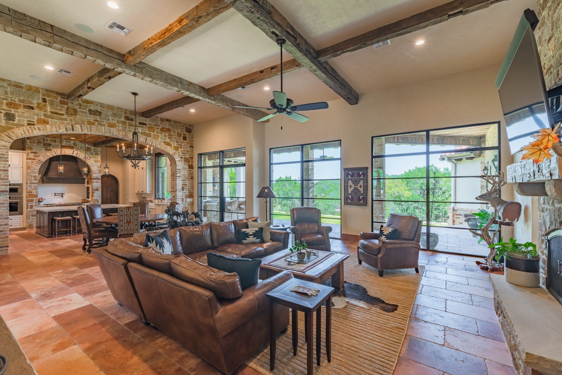 Camp Springs Living Room | Long Custom Homes | Georgetown, TX 78628