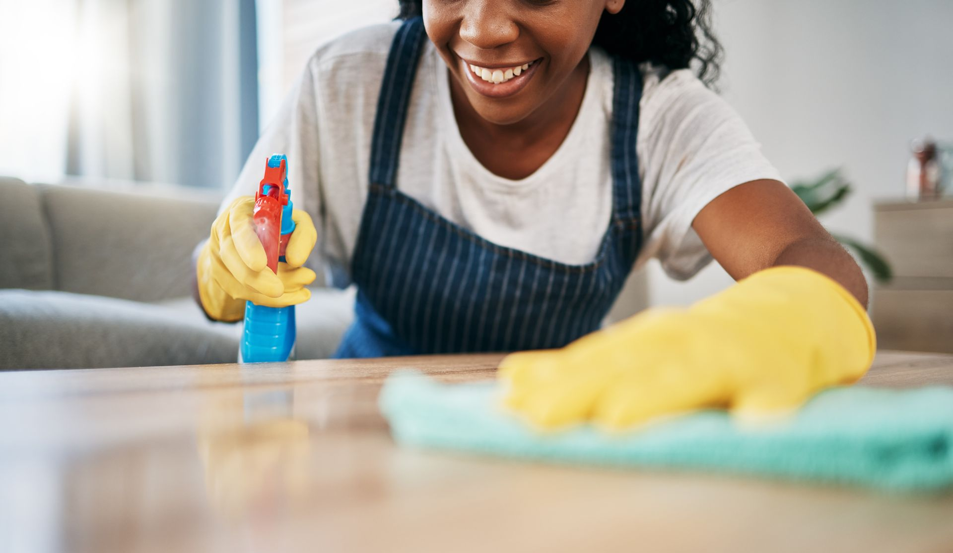 lady cleaning