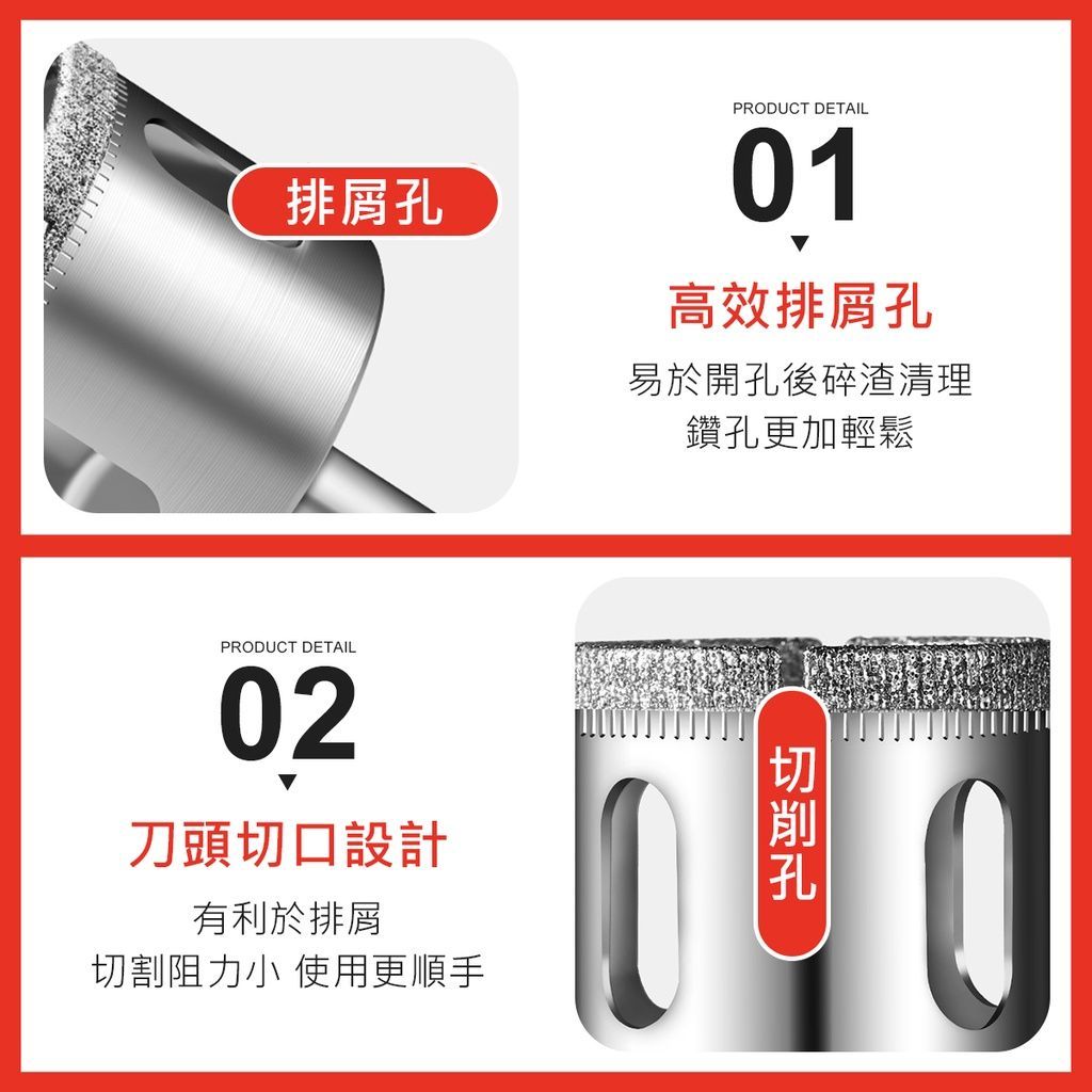 15件組金剛石玻璃開孔器 鑽尾套裝 玻璃 大理石 磁磚