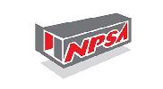 The logo for npsa is a gray box with red letters.