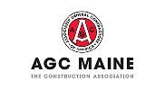 The logo for agc maine the construction association is shown on a white background.