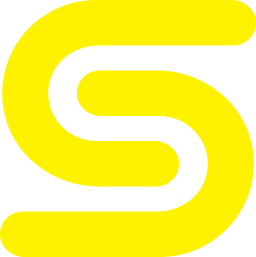 Jaune, en forme de « S » stylisé.