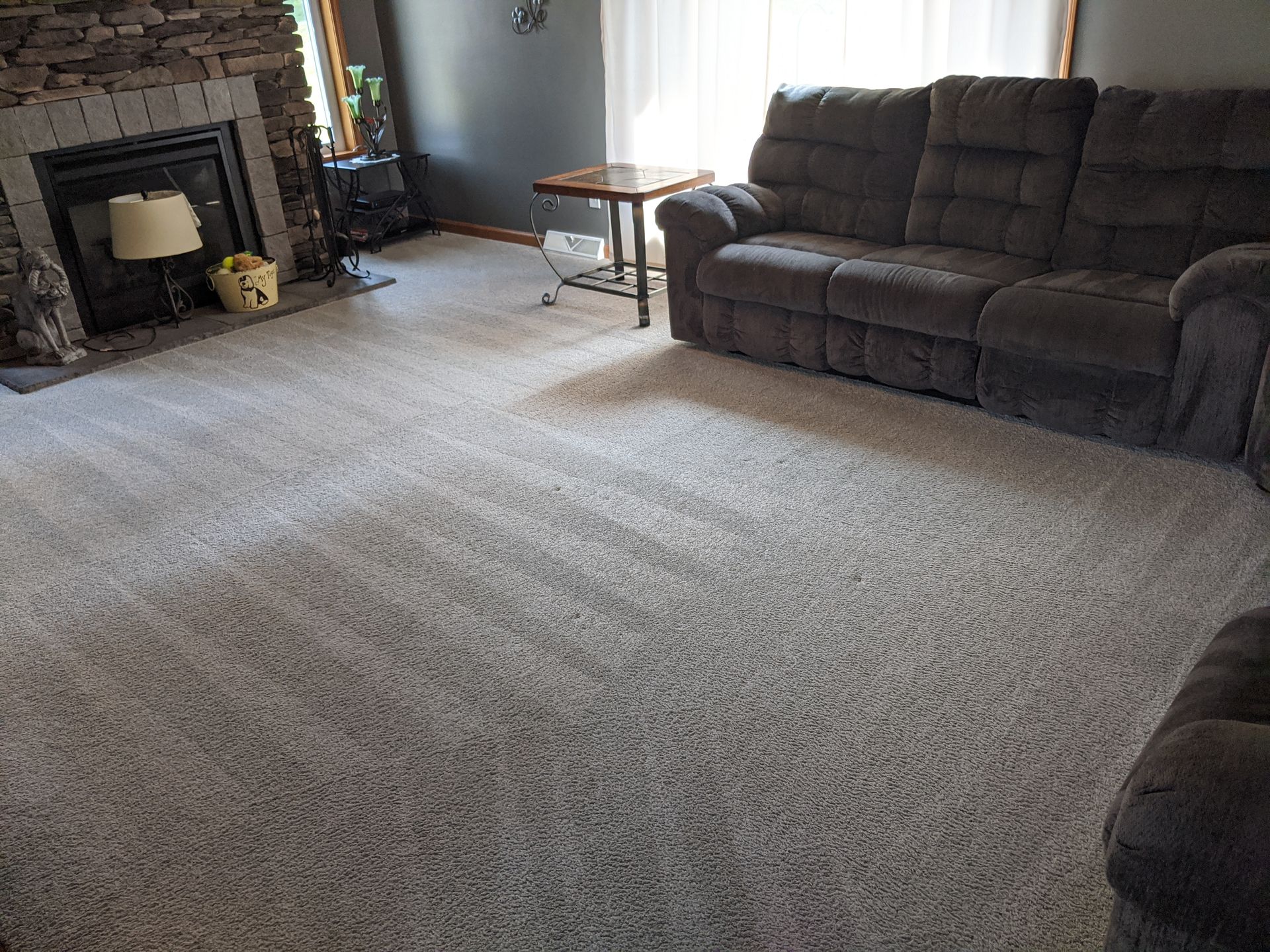 cleaned living room