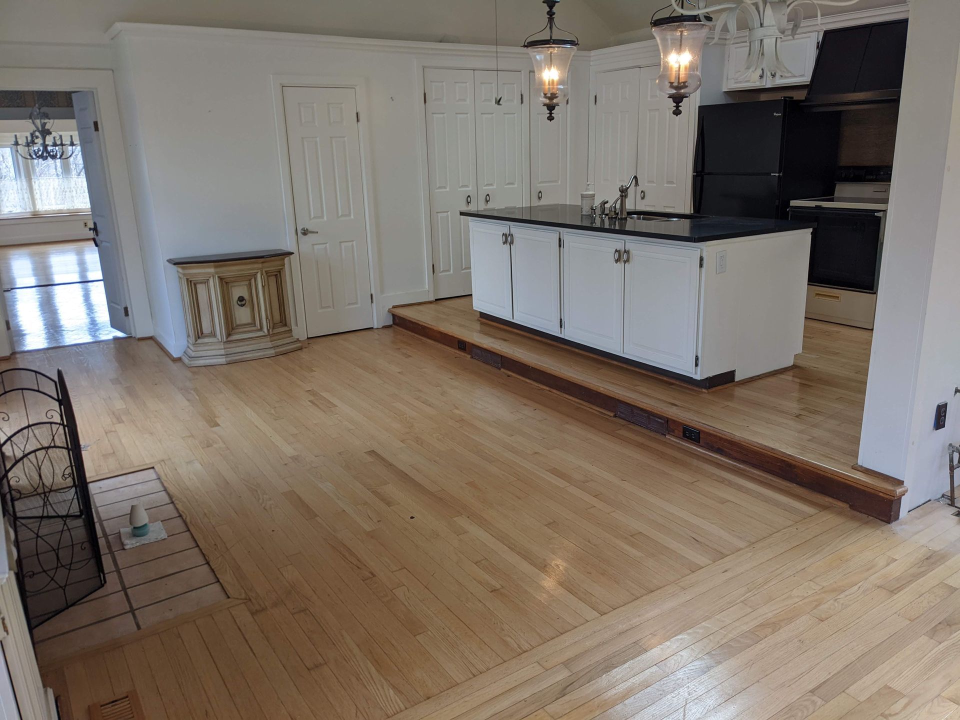 cleaned kitchen wood floor