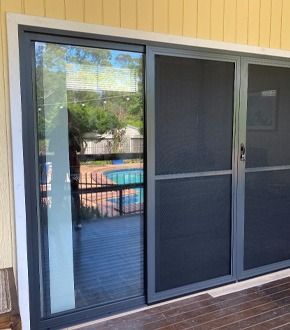 View Through a Large Glass Sliding Door — Australian Flyscreens & Security Doors in Warners Bay, NSW