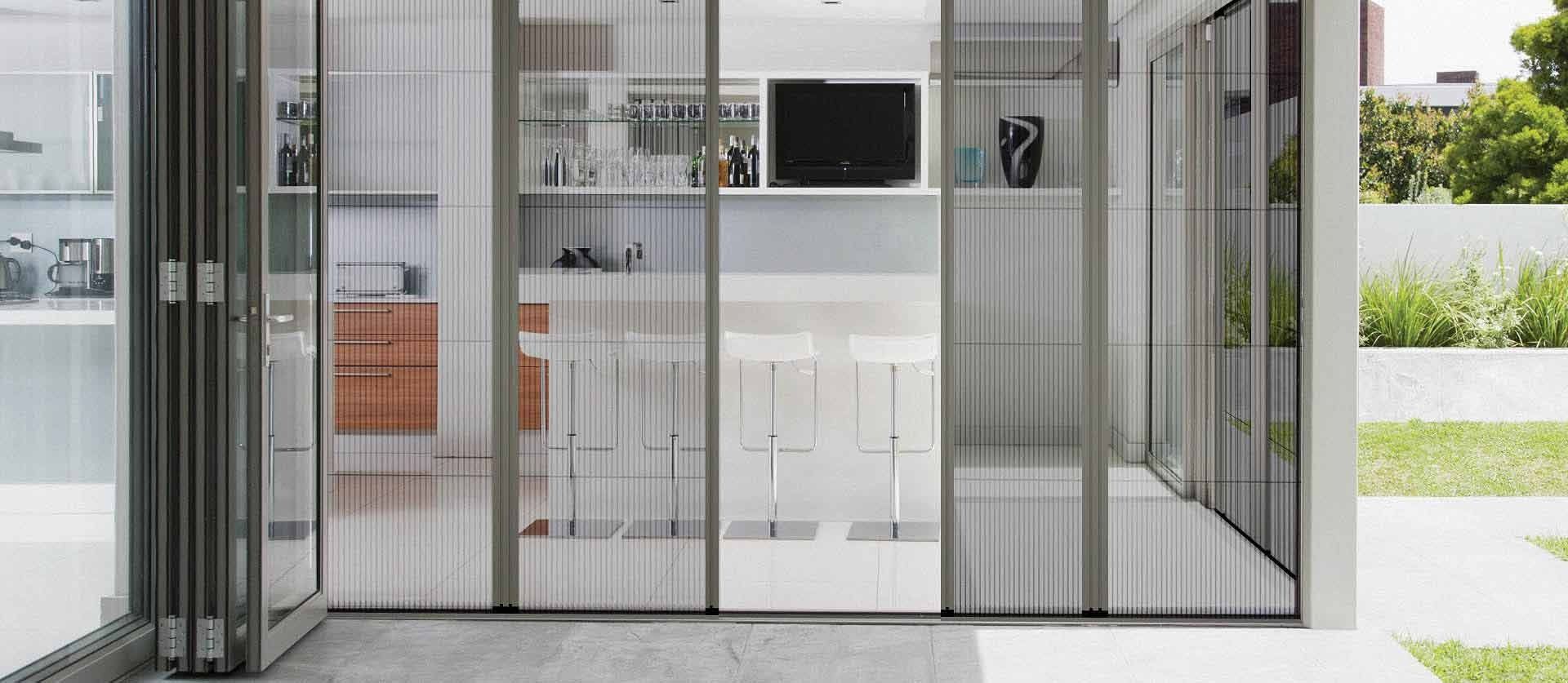 Screen Doors Partially Closed — Australian Flyscreens & Security Doors in Toronto, NSW