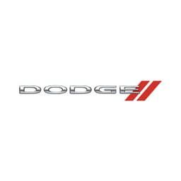 Dodge logo in chrome with the