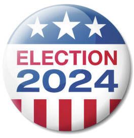 A button that says election 2024 on it