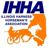 A logo for the illinois harness horseman 's association