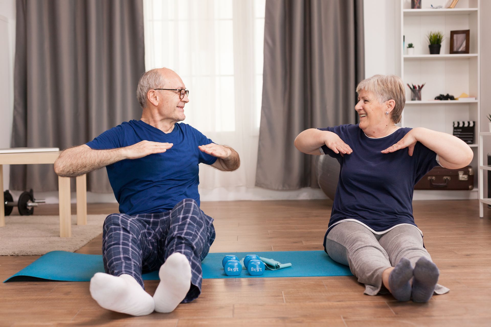 old people exercising