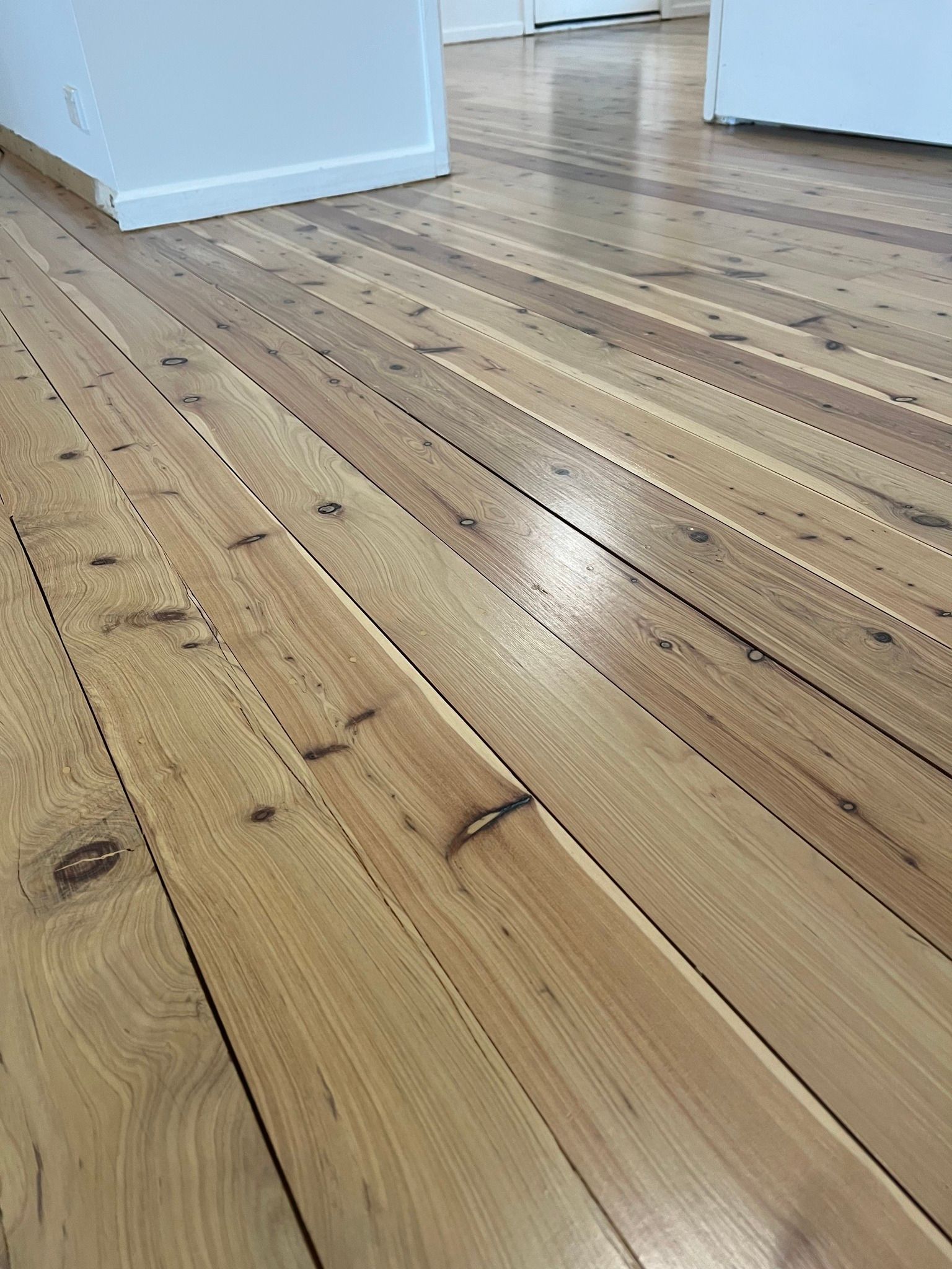 polished wood floors