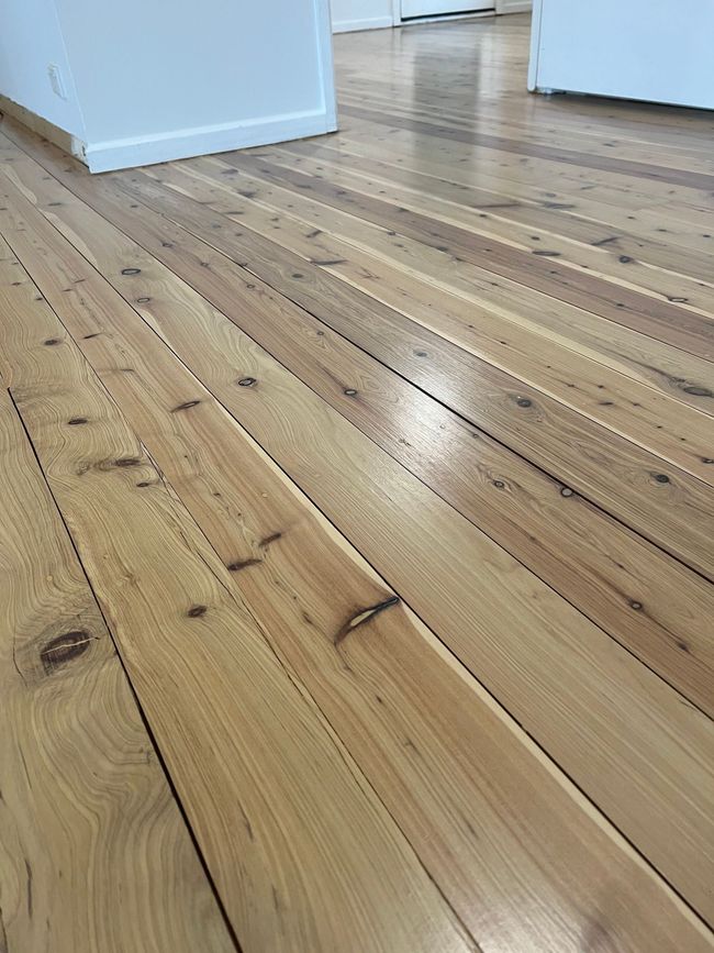 polished wood floors