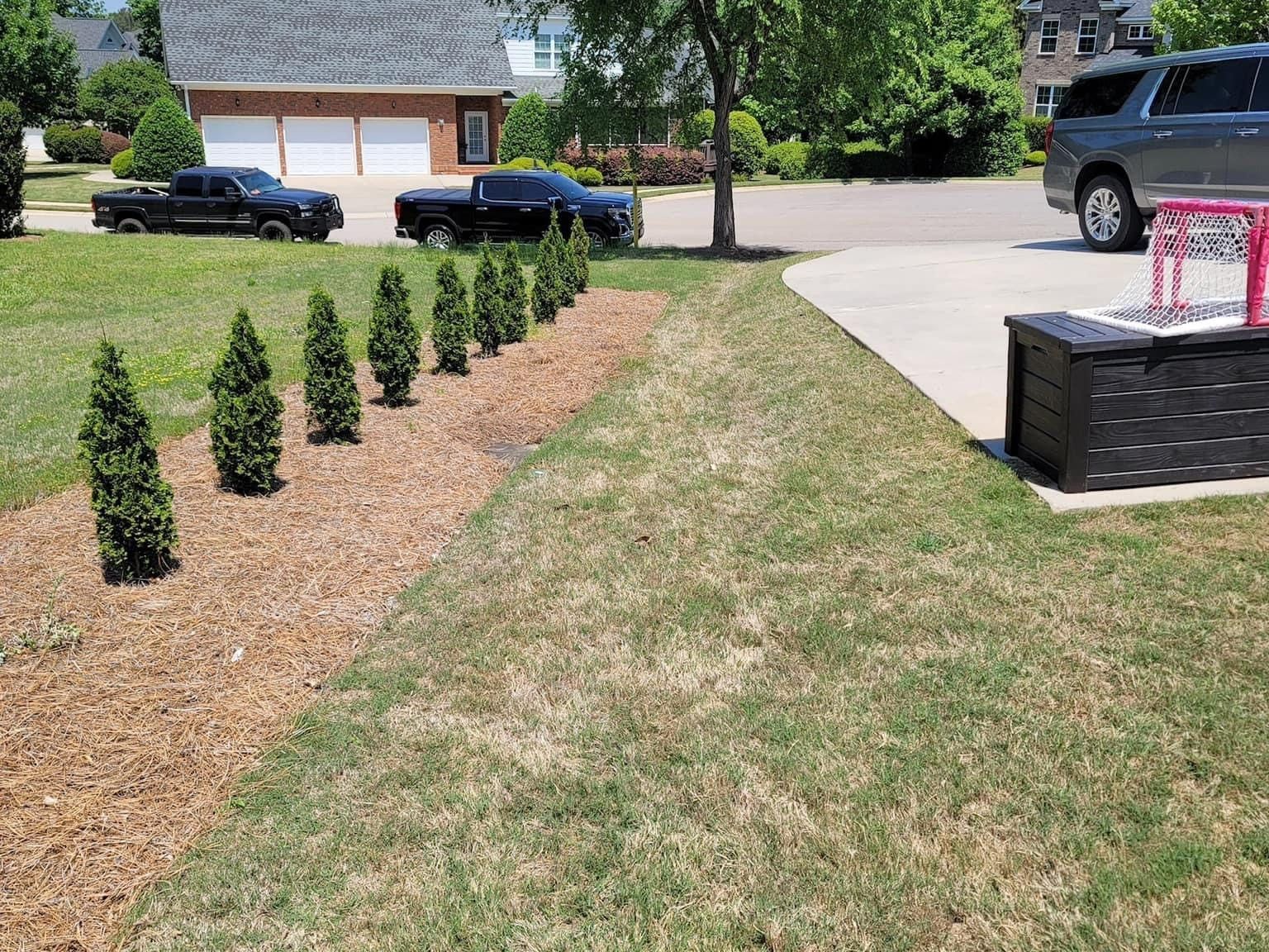 before image of a house landscape