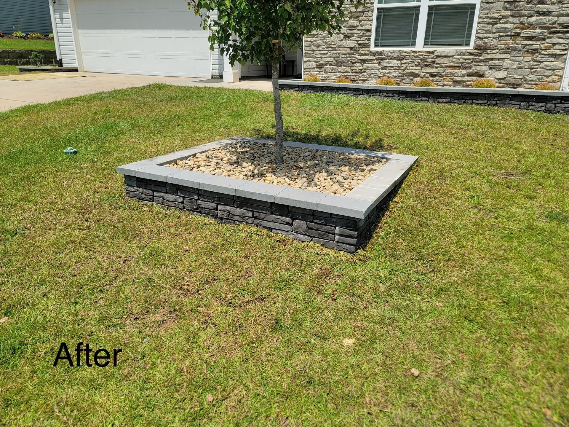 after image of walkway between the house and fence