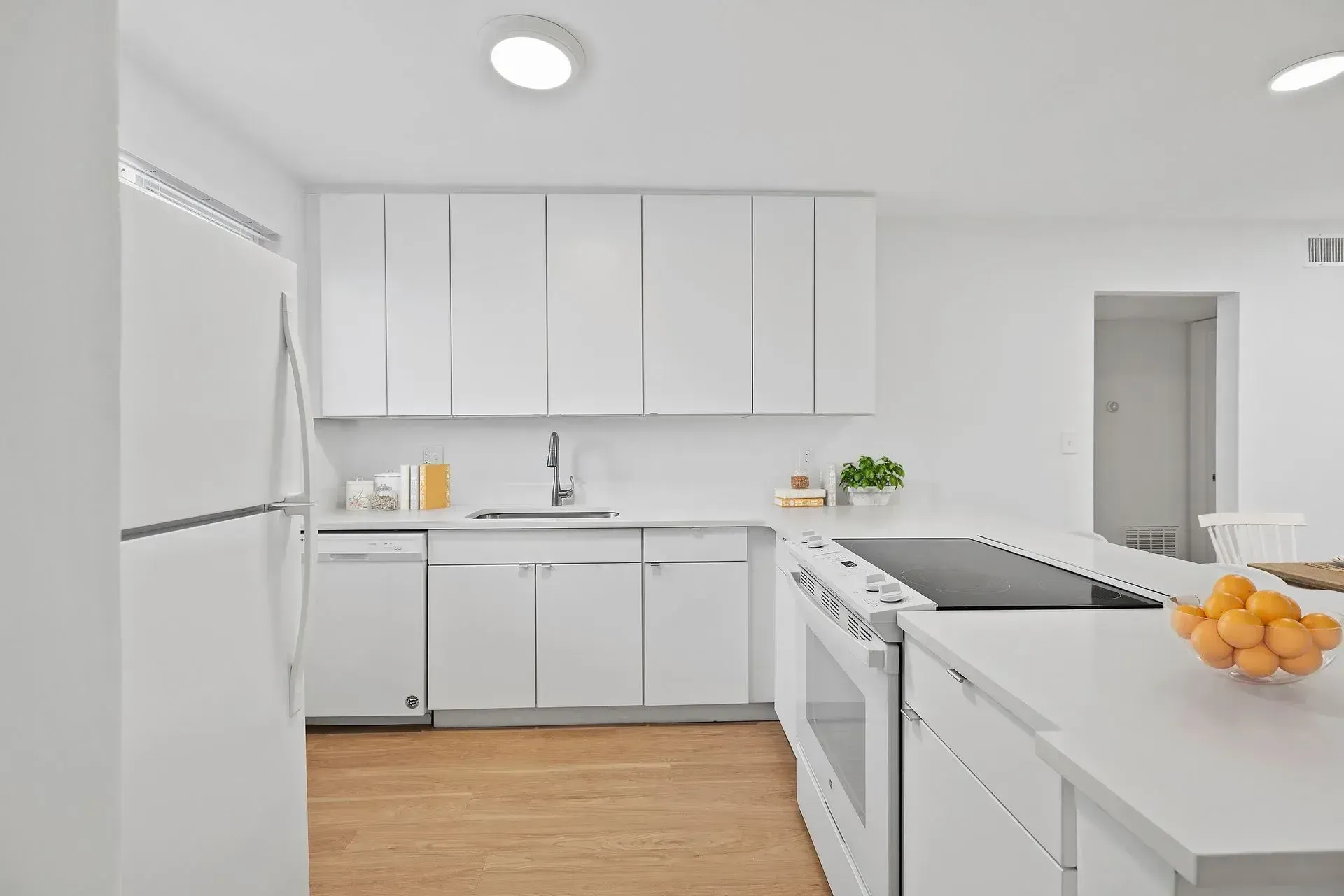 Kitchen at The Hale Nani Apartments in Neptune Beach, Florida.