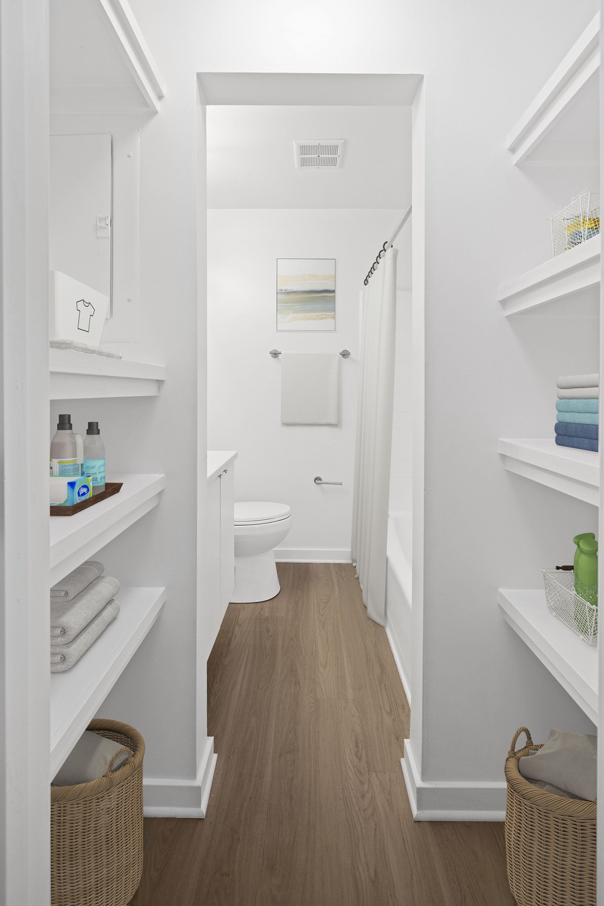 Hale Nani apartment bathroom with closet space.