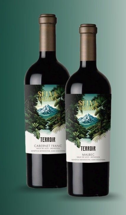 Dos botellas de vino tinto, 