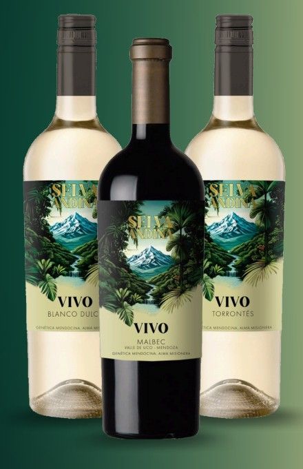 Tres botellas de vino: una tinta 