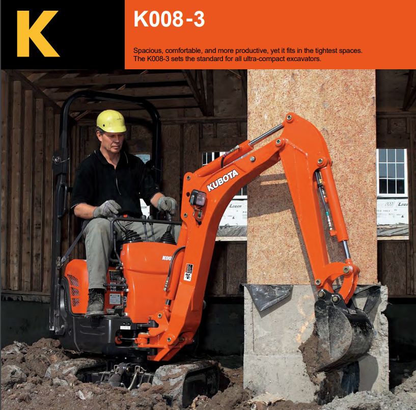 Kubota K008-3 Equipment Rentals